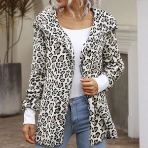 COPY - leopard print teddy coat